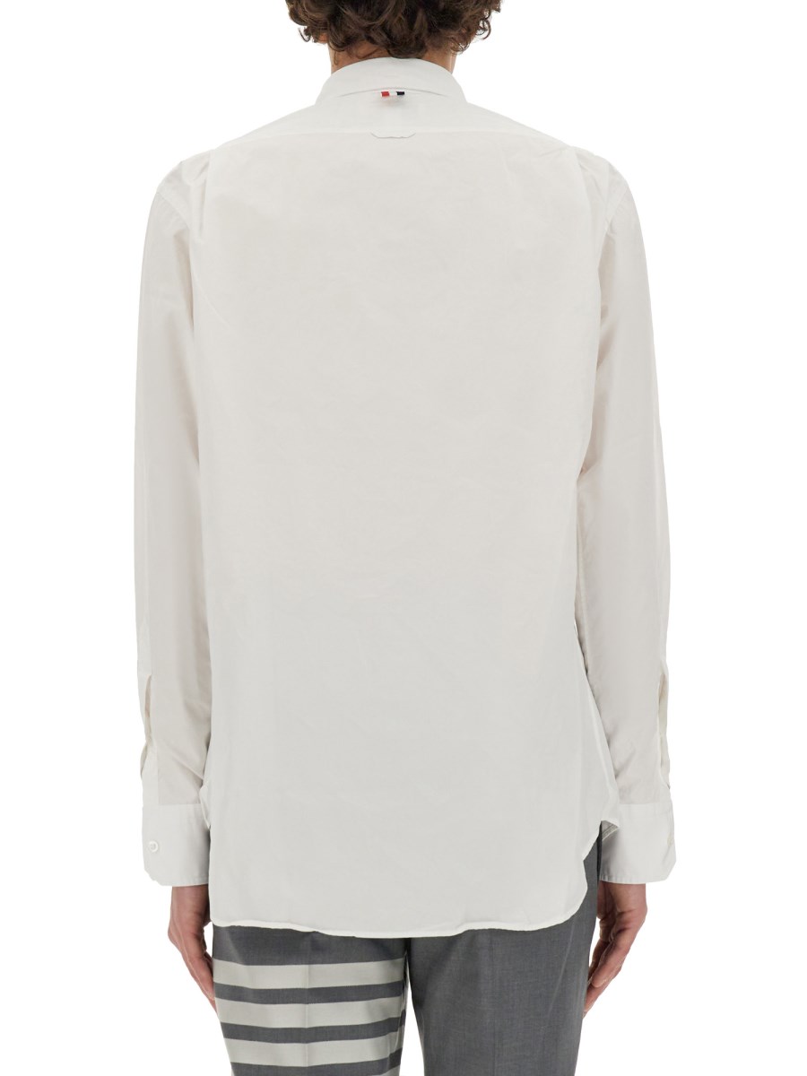 THOM BROWNE CAMICIA BUTTON DOWN IN POPELINE DI COTONE