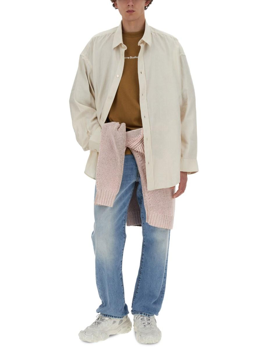 ACNE STUDIOS CAMICIA CON BOTTONI IN POPELINE DI COTONE