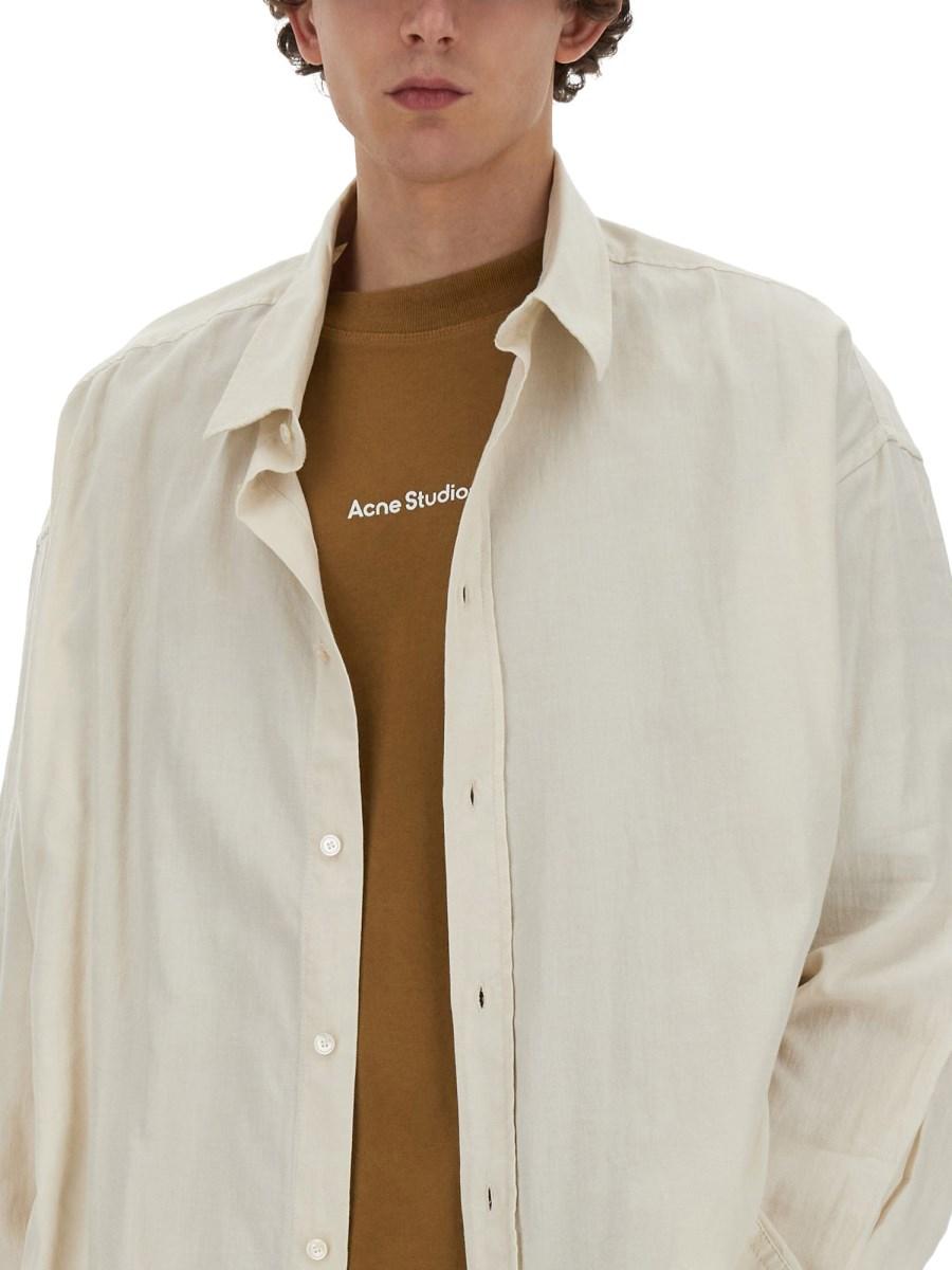 ACNE STUDIOS CAMICIA CON BOTTONI IN POPELINE DI COTONE