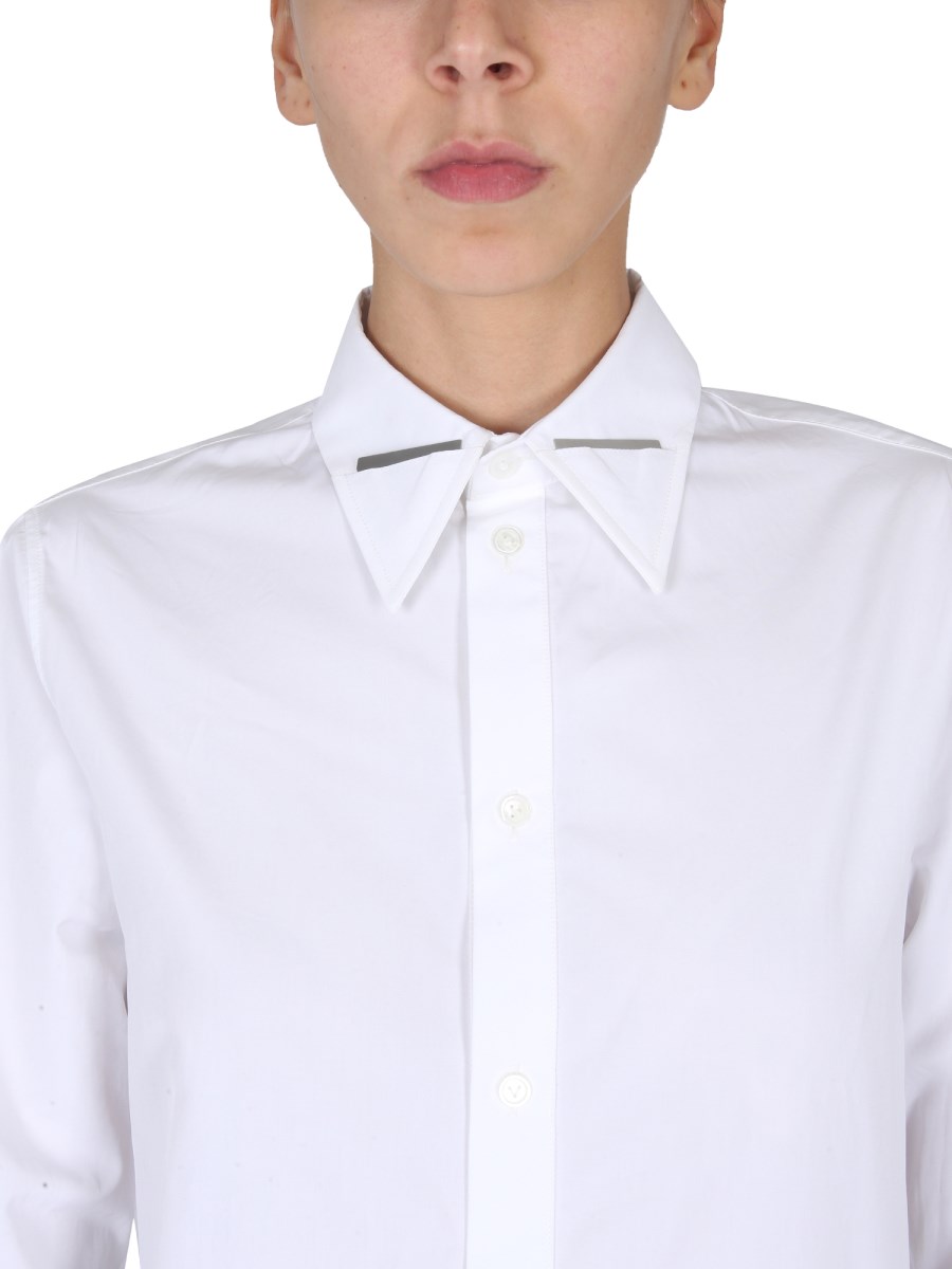 BOTTEGA VENETA CAMICIA CON COLLETTO A PUNTA IN POPELINE