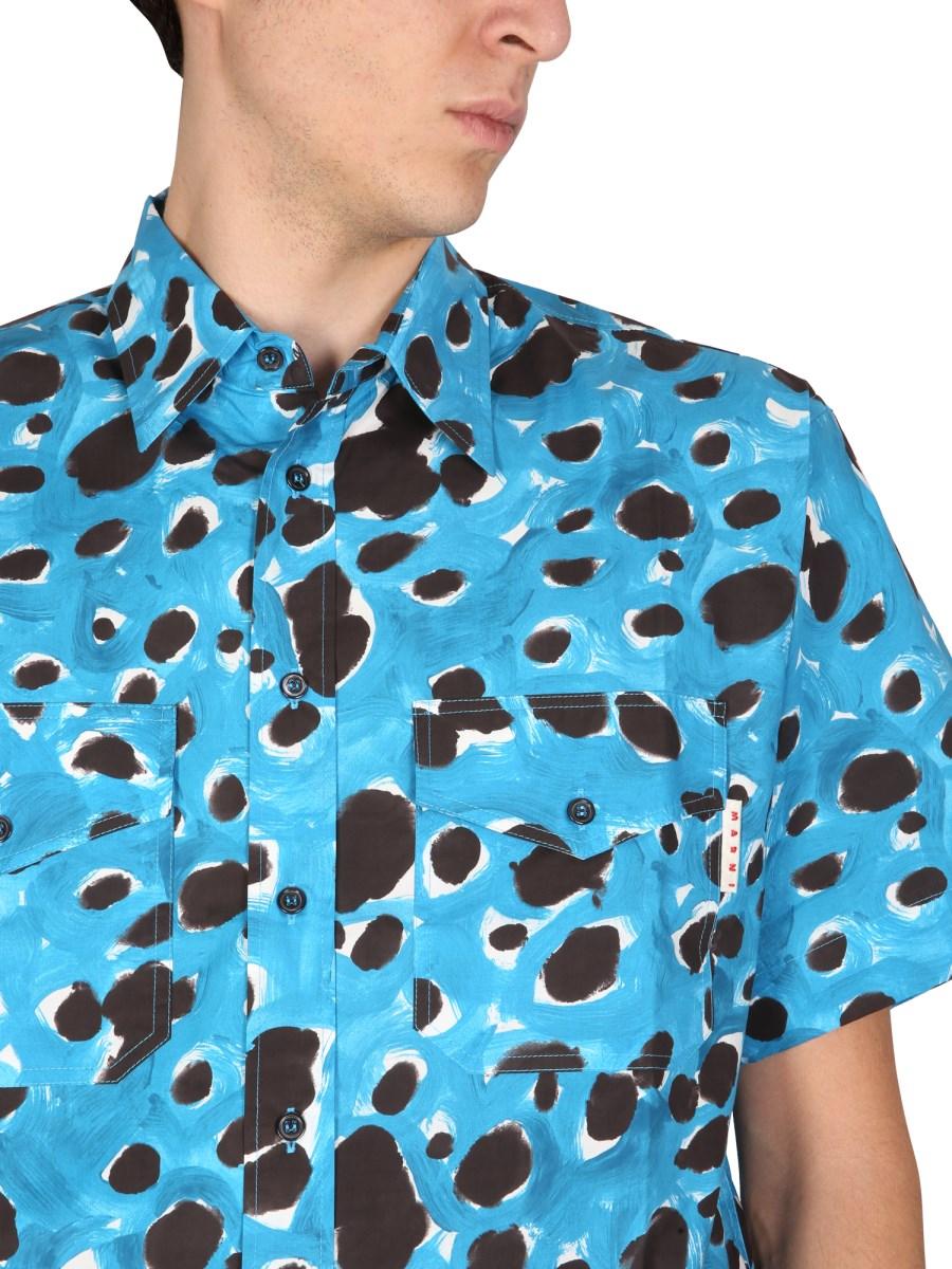MARNI CAMICIA CON STAMPA "POP DOTS" IN POPELINE DI COTONE