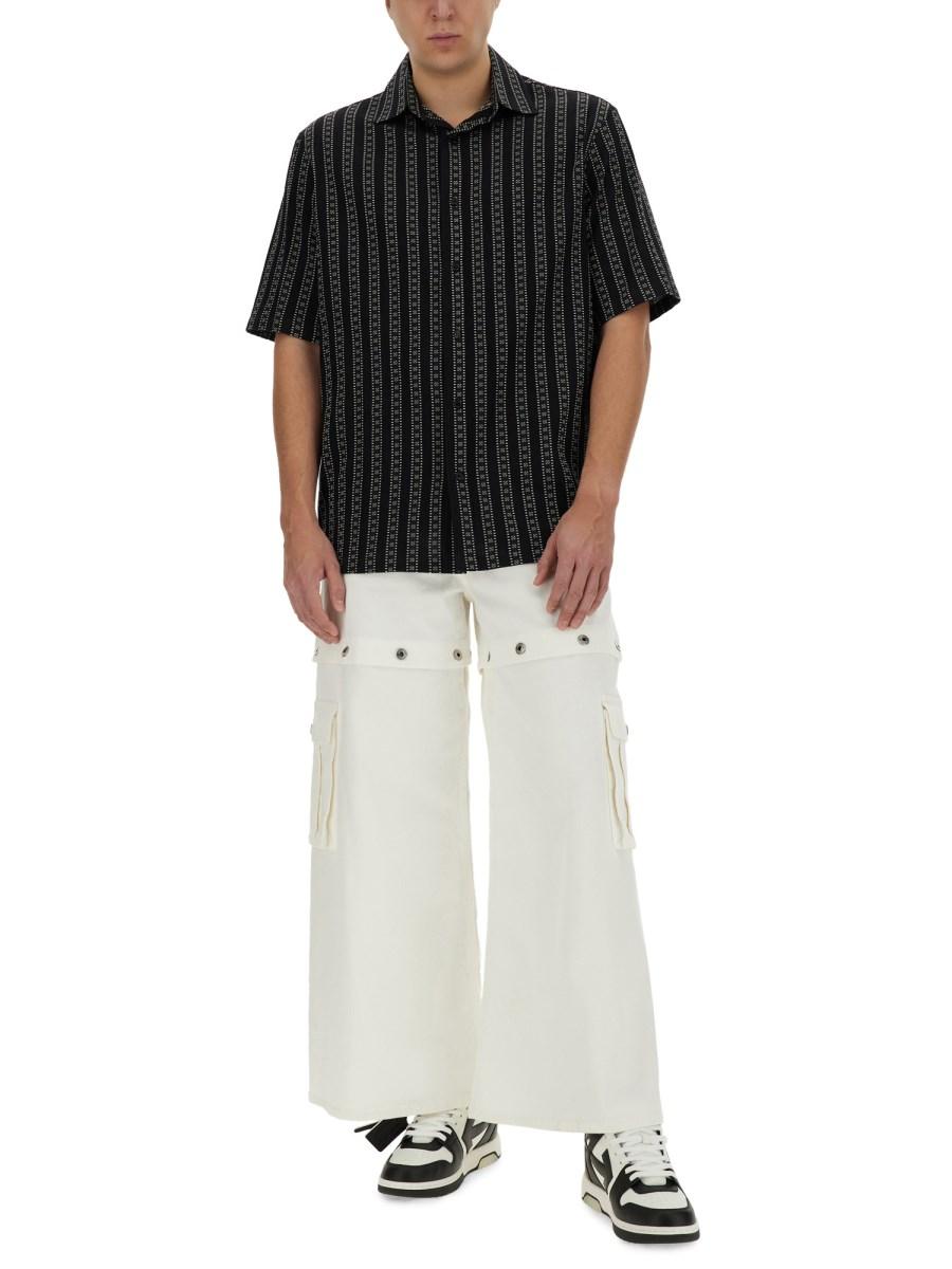 OFF-WHITE CAMICIA DA BOWLING CON MOTIVO ARROW STRIPES