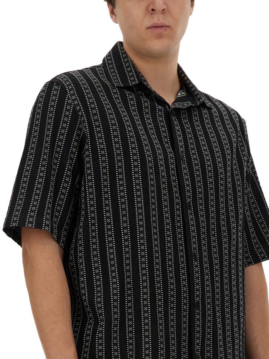 OFF-WHITE CAMICIA DA BOWLING CON MOTIVO ARROW STRIPES