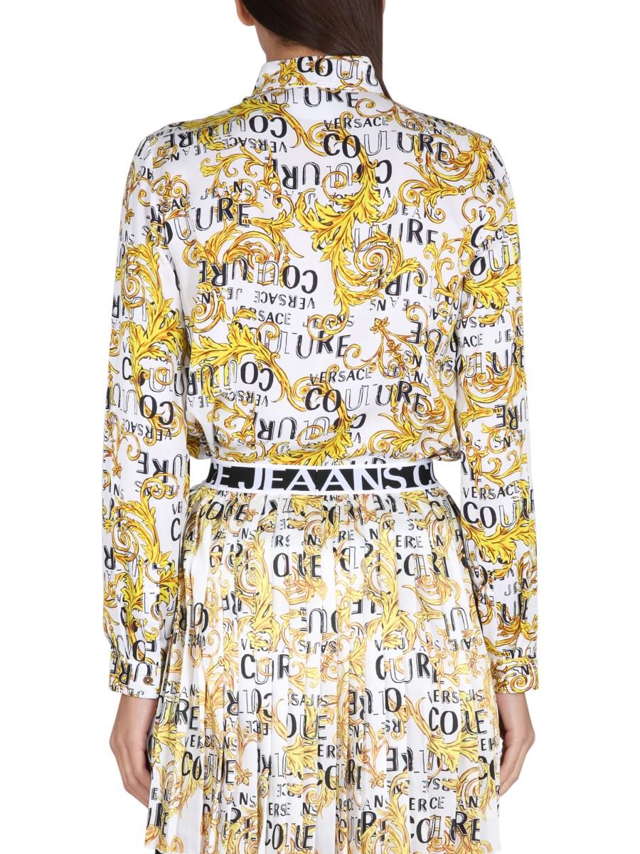 VERSACE JEANS COUTURE CAMICIA FANTASIA BAROCCO IN VISCOSA