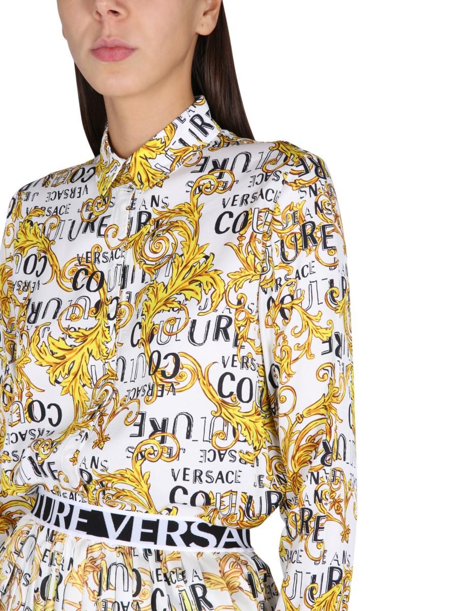 VERSACE JEANS COUTURE CAMICIA FANTASIA BAROCCO IN VISCOSA