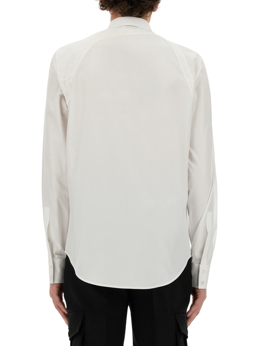 ALEXANDER McQUEEN CAMICIA HARNESS IN POPELINE DI COTONE