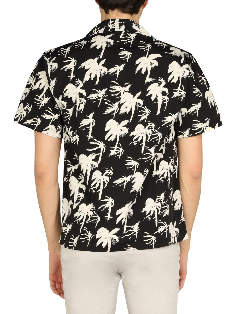 DEPARTMENT FIVE CAMICIA HAWAIANA IN COTONE CON STAMPA LOGO
