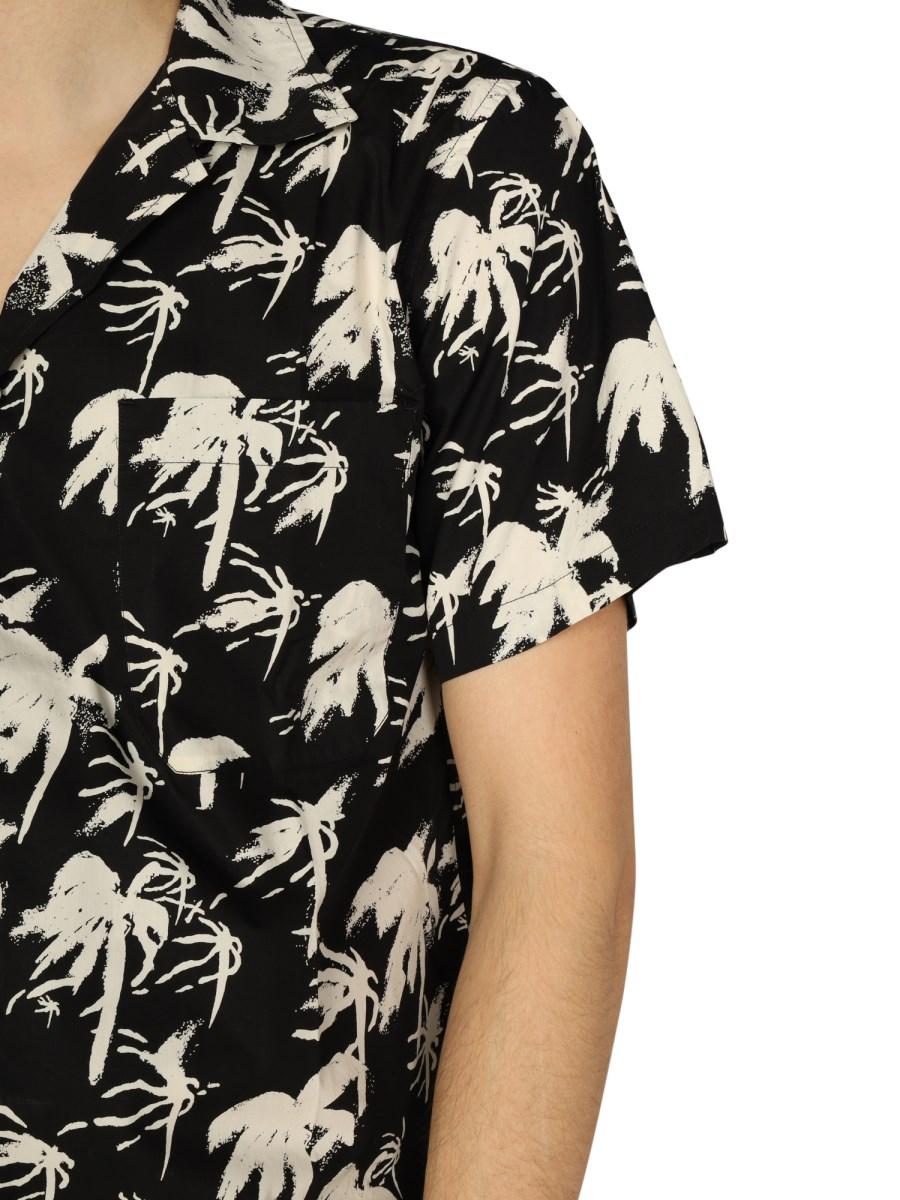 DEPARTMENT FIVE CAMICIA HAWAIANA IN COTONE CON STAMPA LOGO