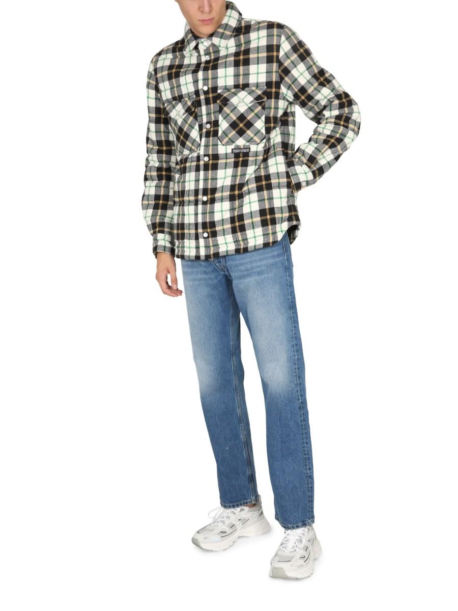 MARCELO BURLON COUNTY OF MILAN CAMICIA IN COTONE A QUADRI
