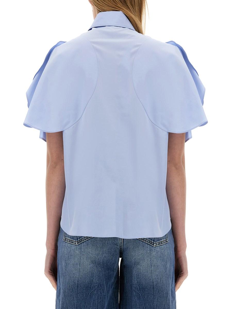 STELLA McCARTNEY CAMICIA IN COTONE CON MANICHE CORTE ROTONDE
