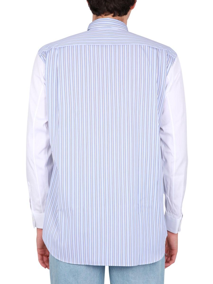 COMME DES GARCONS SHIRT CAMICIA IN COTONE CON MOTIVO A RIGHE