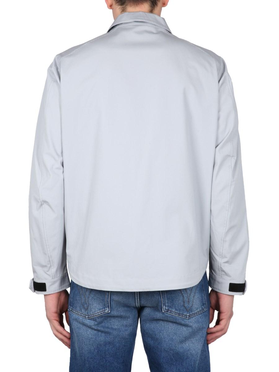 C.P. COMPANY CAMICIA IN GABARDINE DI COTONE CON LOGO