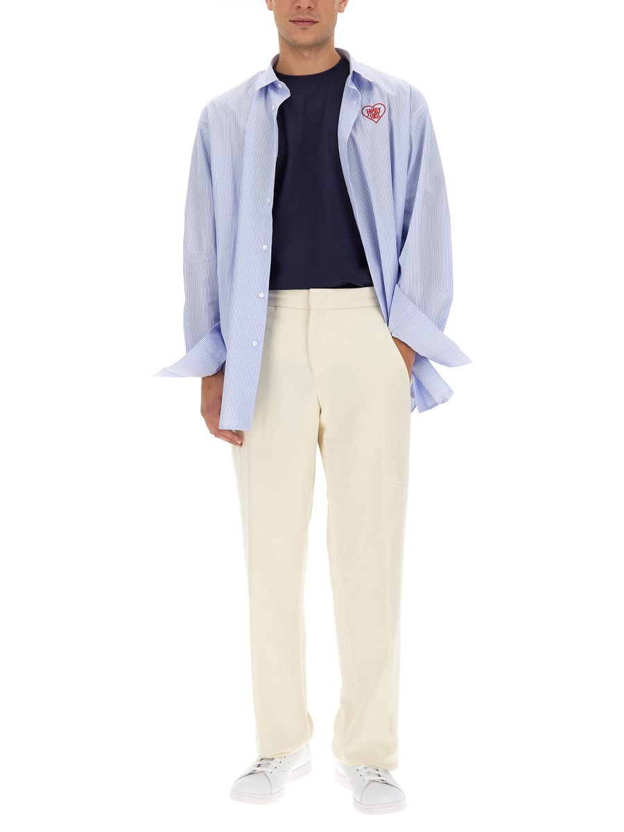 FAMILY FIRST CAMICIA IN POPELINE DI COTONE CON LOGO