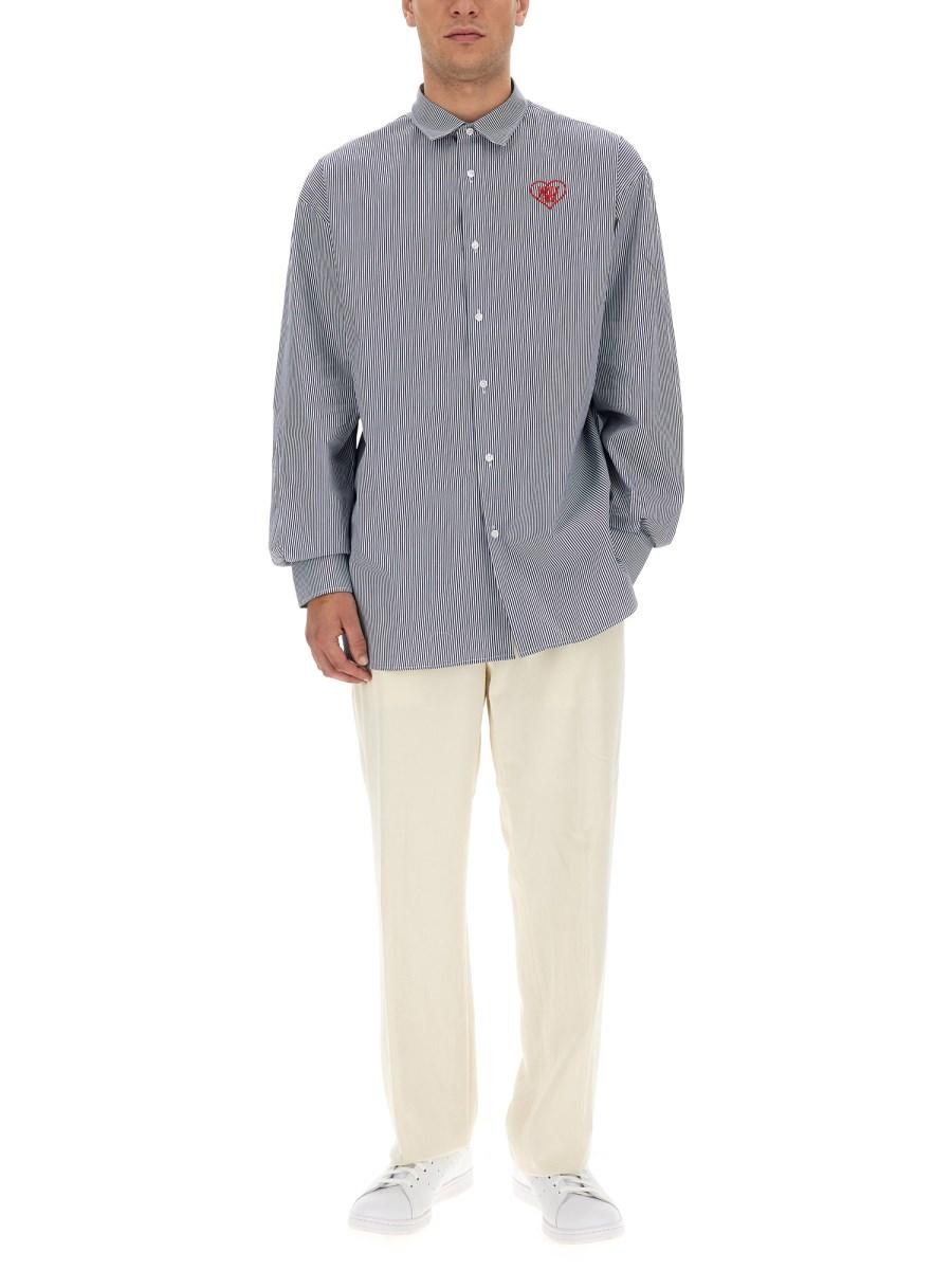 FAMILY FIRST CAMICIA IN POPELINE DI COTONE CON LOGO