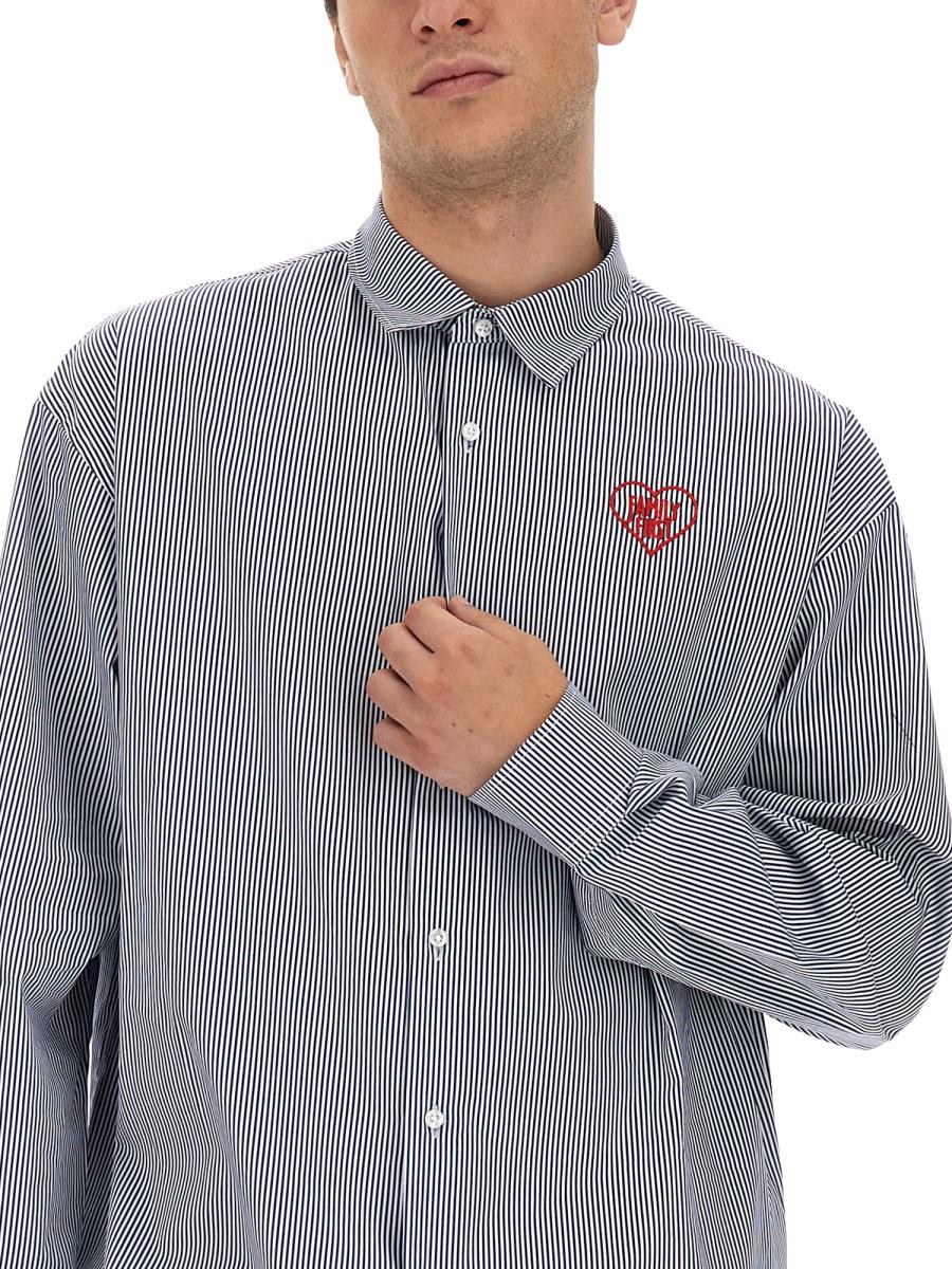 FAMILY FIRST CAMICIA IN POPELINE DI COTONE CON LOGO