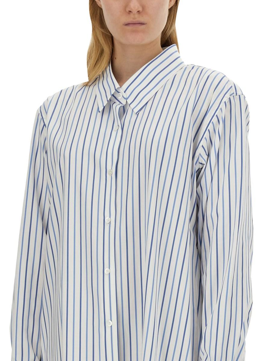 DRIES VAN NOTEN CAMICIA IN POPELINE DI COTONE CON MOTIVO RIGA