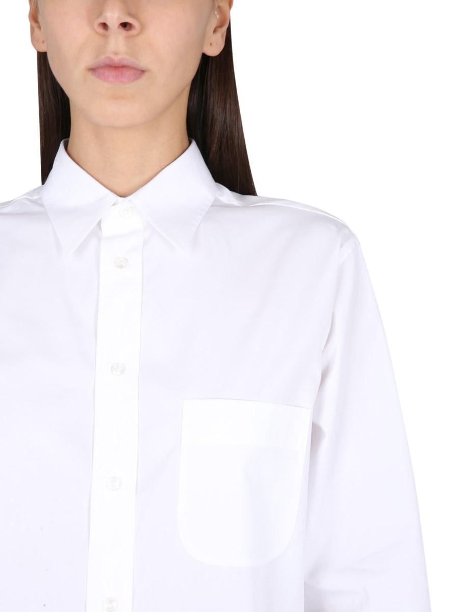 MAISON MARGIELA CAMICIA IN POPELINE DI COTONE ECOLOGICO