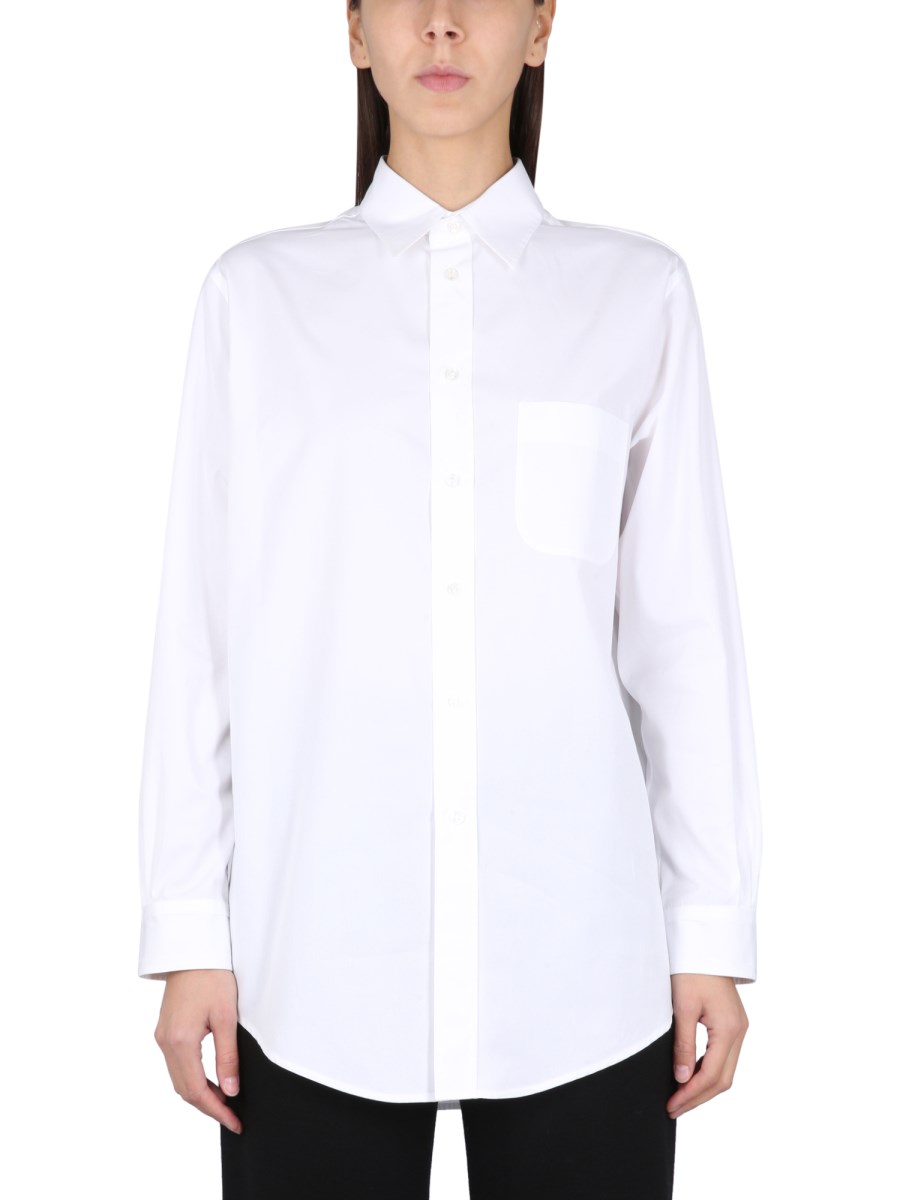 MAISON MARGIELA CAMICIA IN POPELINE DI COTONE ECOLOGICO
