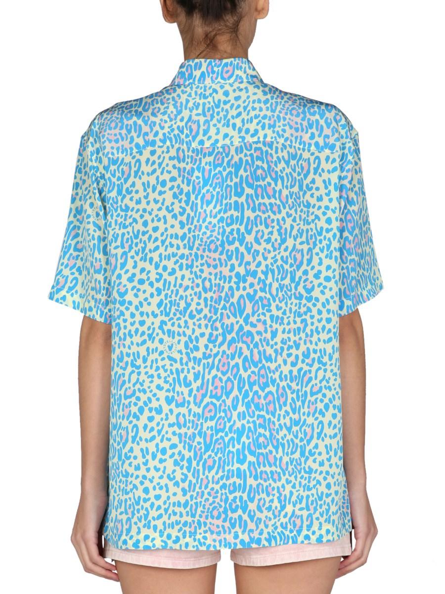 STELLA McCARTNEY CAMICIA IN SETA CON STAMPA ANIMALIER