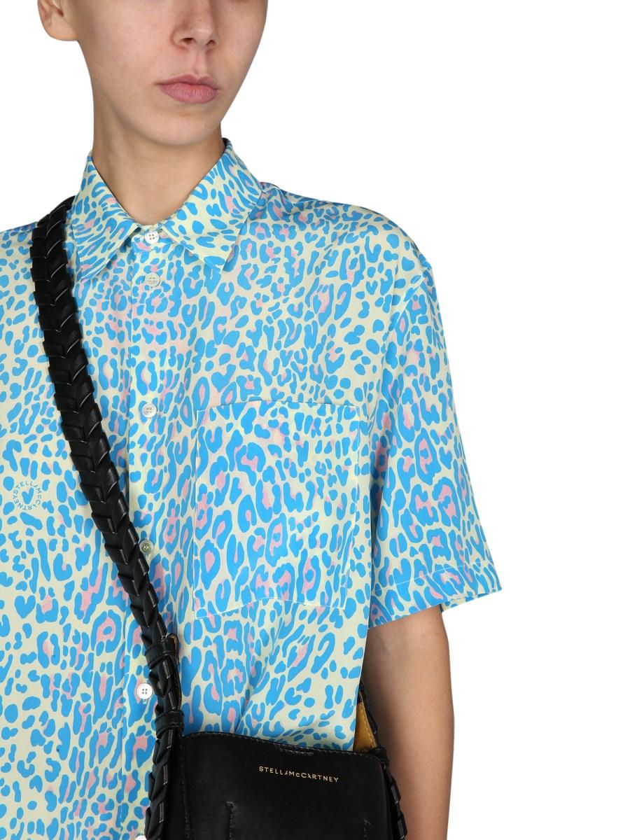 STELLA McCARTNEY CAMICIA IN SETA CON STAMPA ANIMALIER