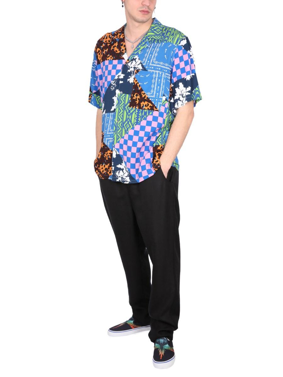 MARCELO BURLON COUNTY OF MILAN CAMICIA MIX & MATCH HAWAII IN VISCOSA