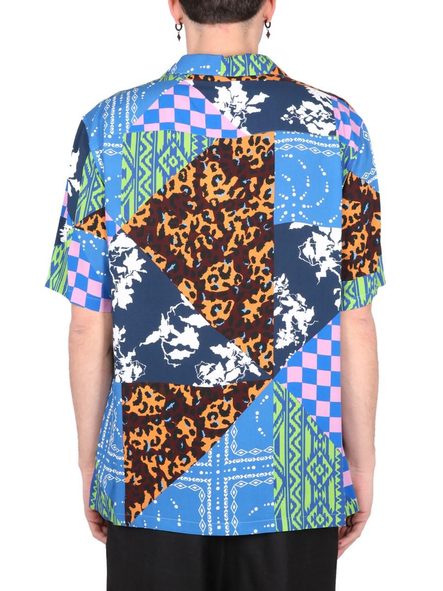 MARCELO BURLON COUNTY OF MILAN CAMICIA MIX & MATCH HAWAII IN VISCOSA