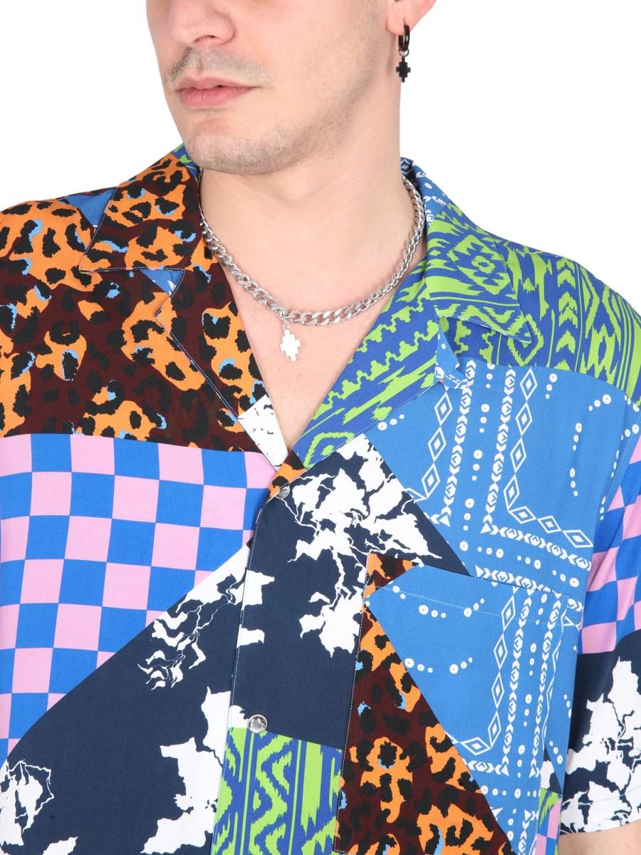 MARCELO BURLON COUNTY OF MILAN CAMICIA MIX & MATCH HAWAII IN VISCOSA