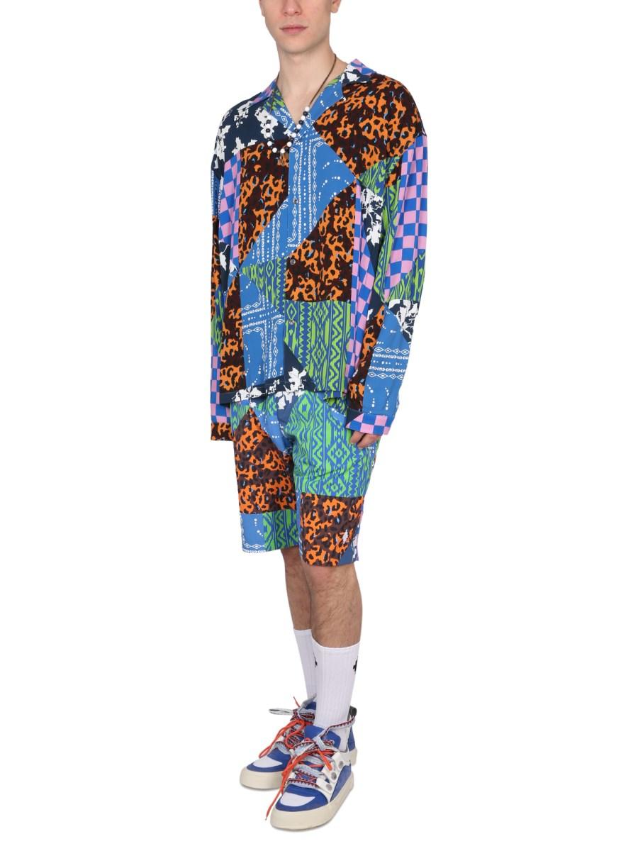 MARCELO BURLON COUNTY OF MILAN CAMICIA MIX & MATCH HAWAII IN VISCOSA