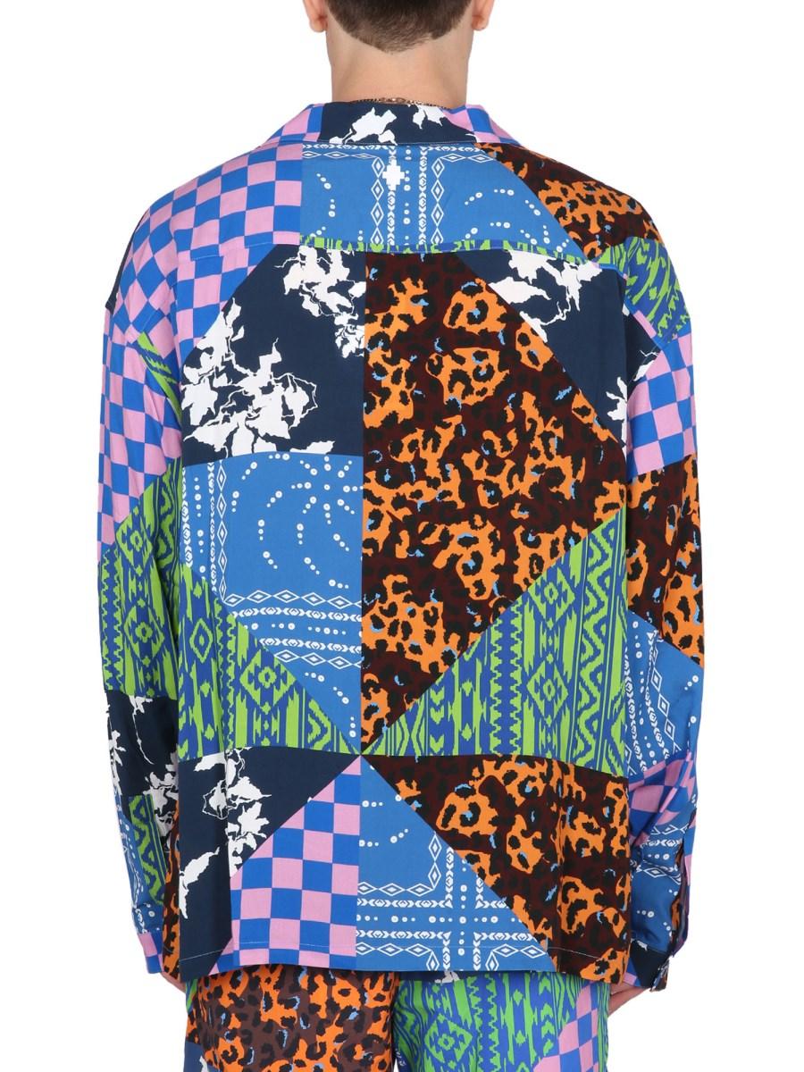 MARCELO BURLON COUNTY OF MILAN CAMICIA MIX & MATCH HAWAII IN VISCOSA