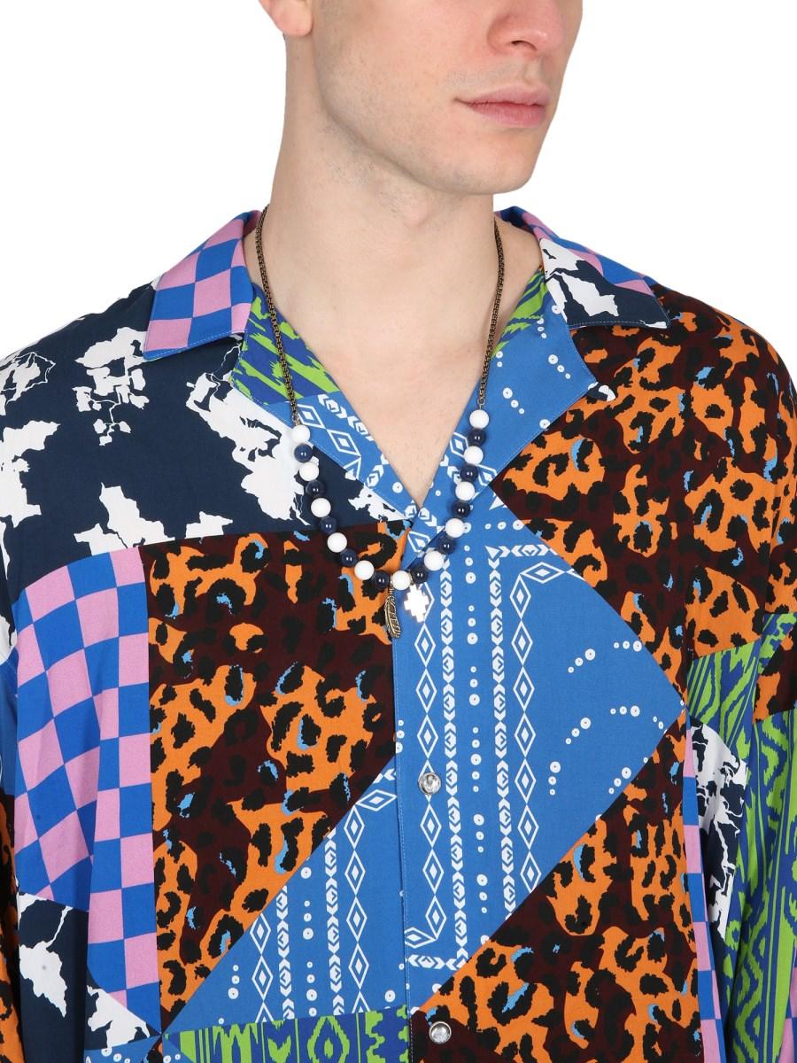 MARCELO BURLON COUNTY OF MILAN CAMICIA MIX & MATCH HAWAII IN VISCOSA