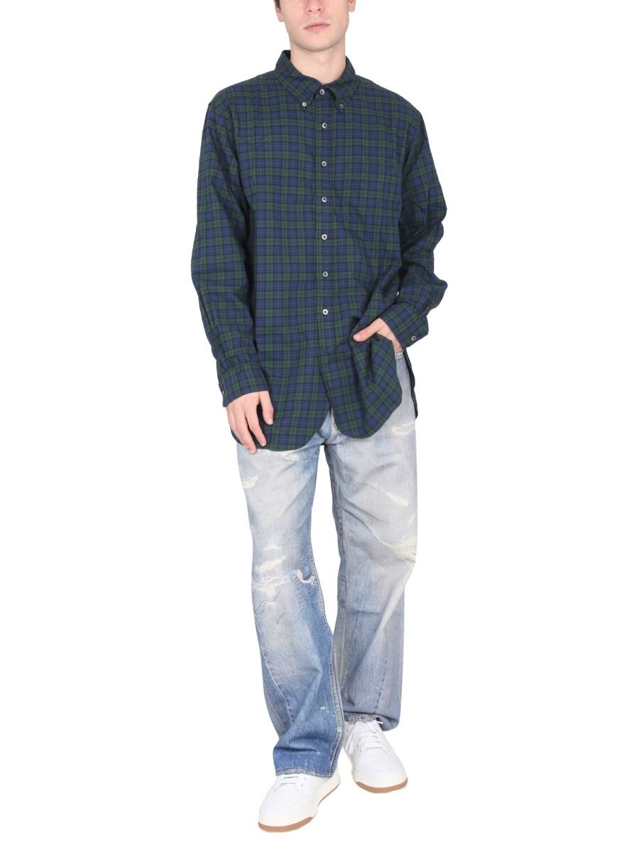 ENGINEERED GARMENTS CAMICIA OVERSIZE FIT 19 CENTURY BD IN COTONE CON STAMPA