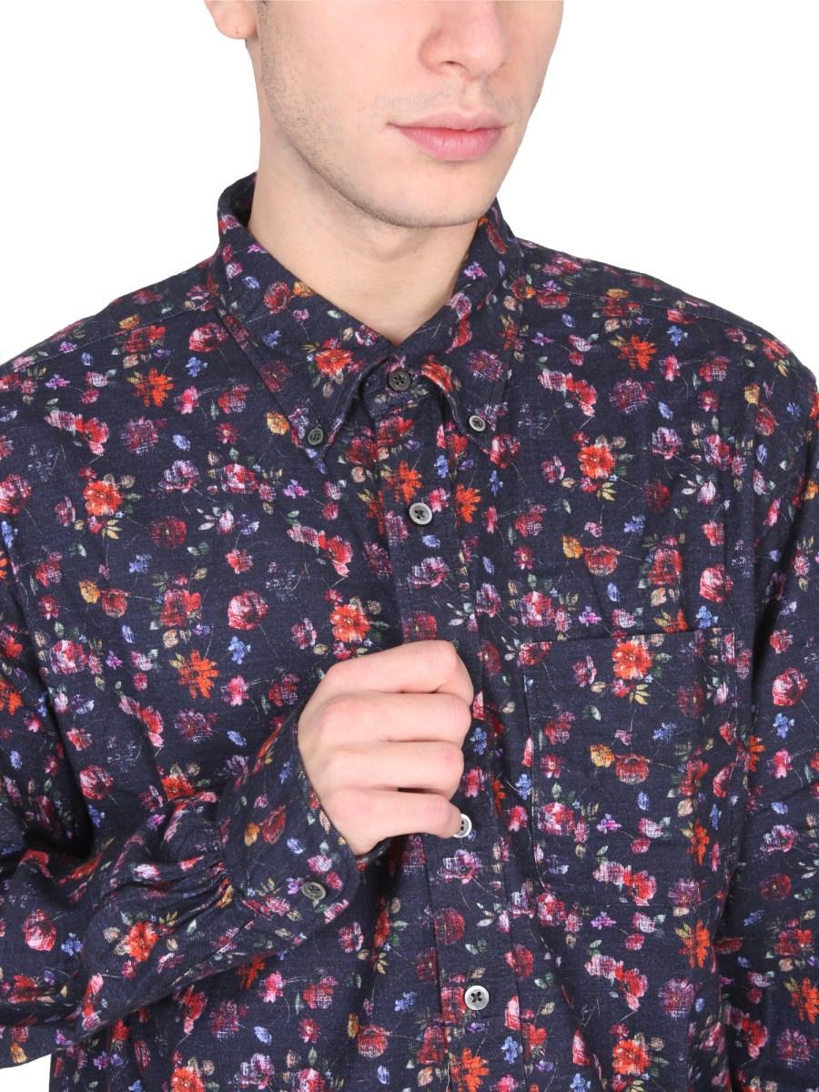 ENGINEERED GARMENTS CAMICIA OVERSIZE FIT 19 CENTURY BD IN COTONE CON STAMPA