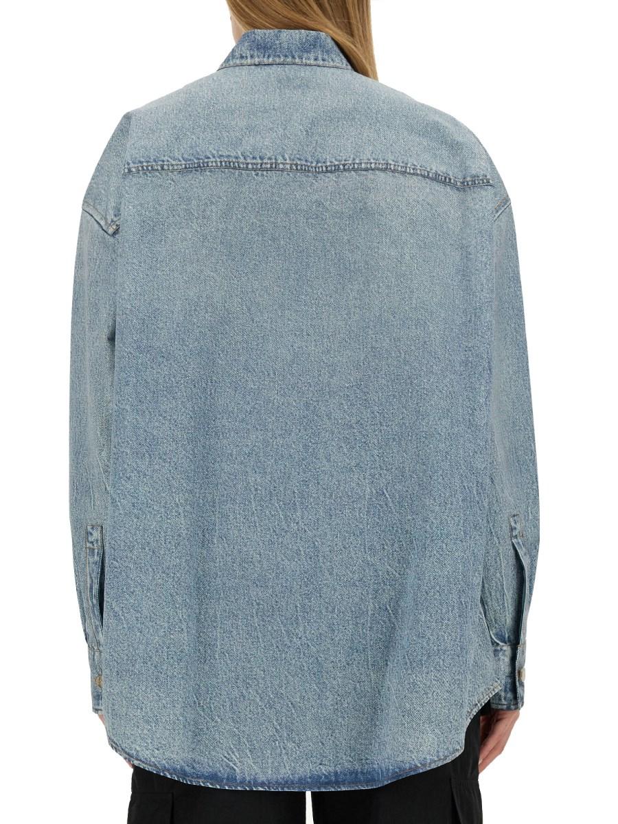 ALEXANDER WANG CAMICIA OVERSIZE FIT IN DENIM DI COTONE