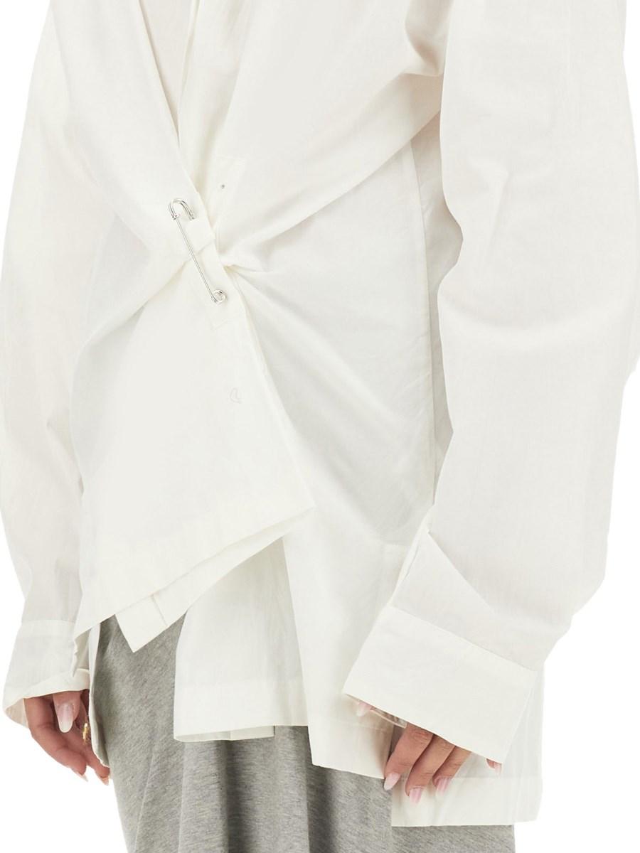 DRIES VAN NOTEN CAMICIA OVERSIZE FIT IN POPELINE DI COTONE