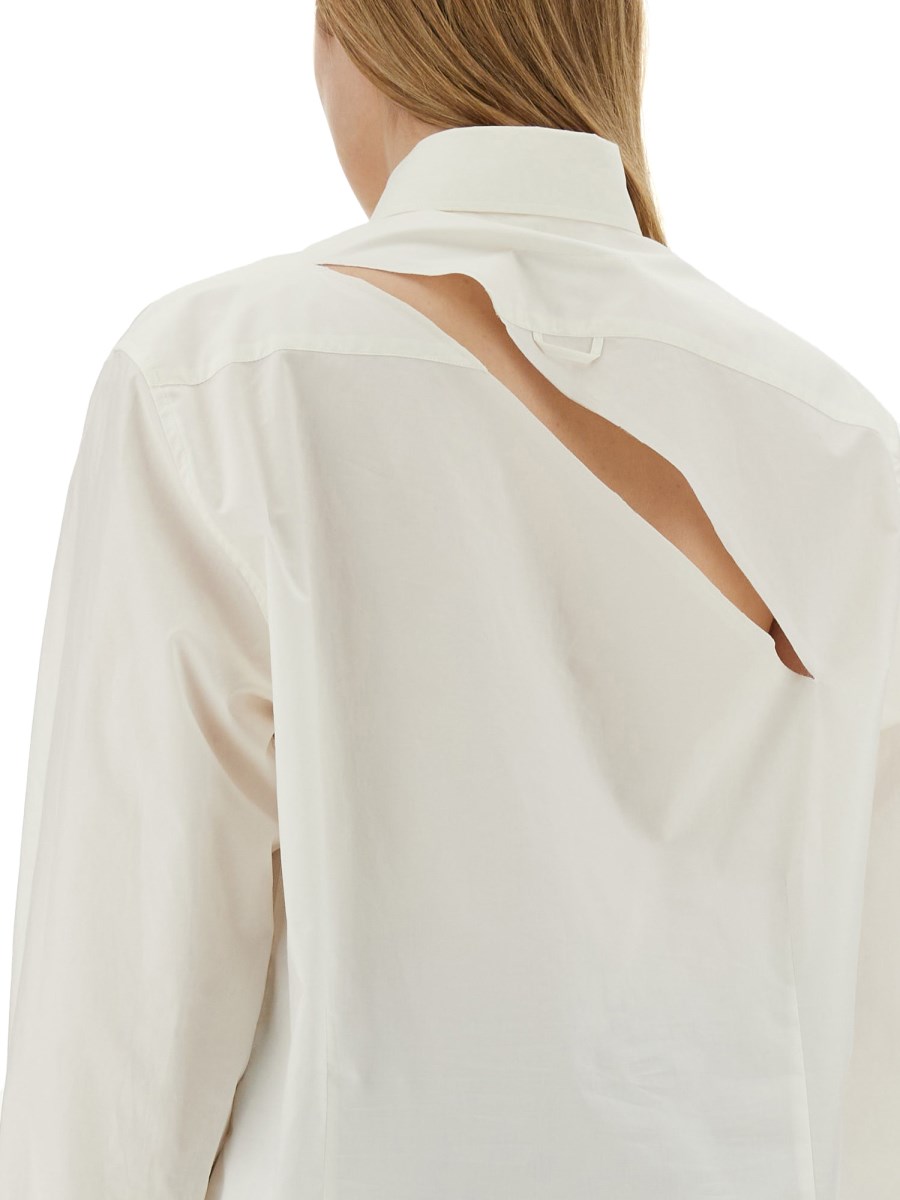 MM6 MAISON MARGIELA CAMICIA OVERSIZE FIT IN POPELINE DI COTONE