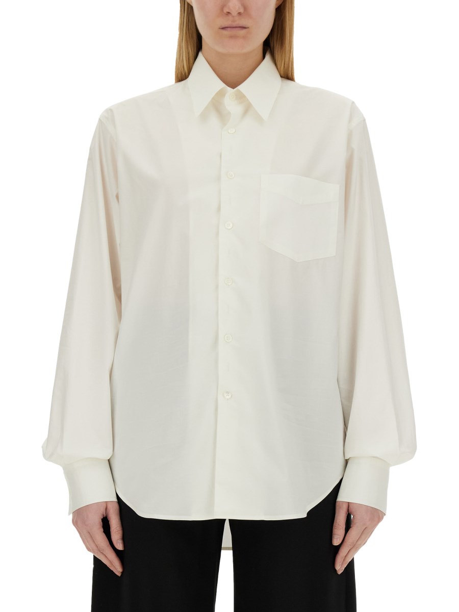 MM6 MAISON MARGIELA CAMICIA OVERSIZE FIT IN POPELINE DI COTONE