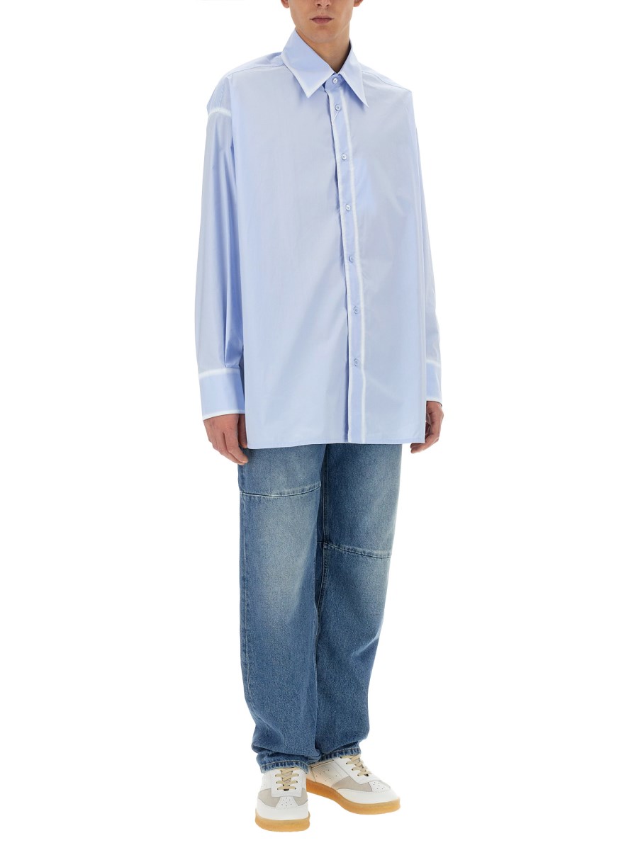 MM6 MAISON MARGIELA CAMICIA OVERSIZE FIT IN POPELINE DI COTONE
