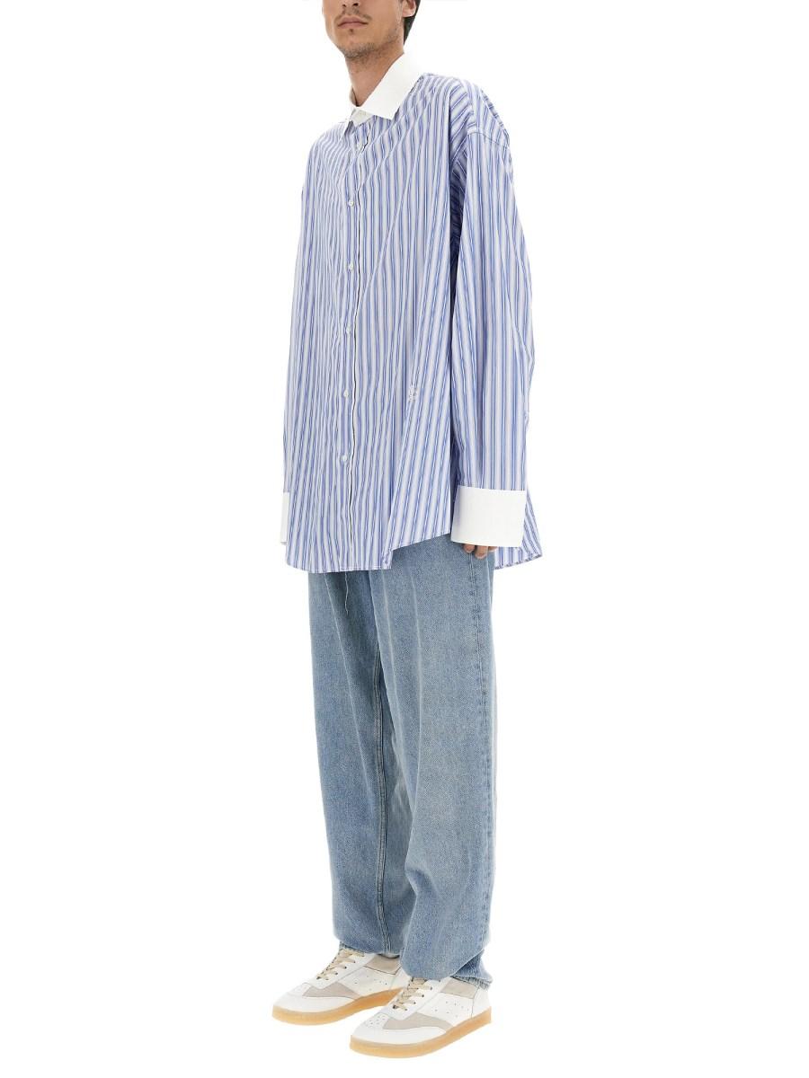 MM6 MAISON MARGIELA CAMICIA OVERSIZE FIT IN POPELINE DI COTONE