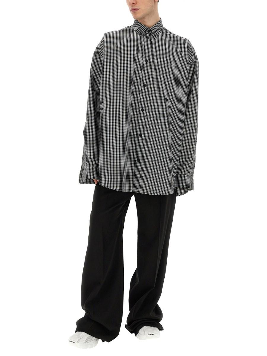 BALENCIAGA CAMICIA OVERSIZE FIT IN POPELINE DI COTONE