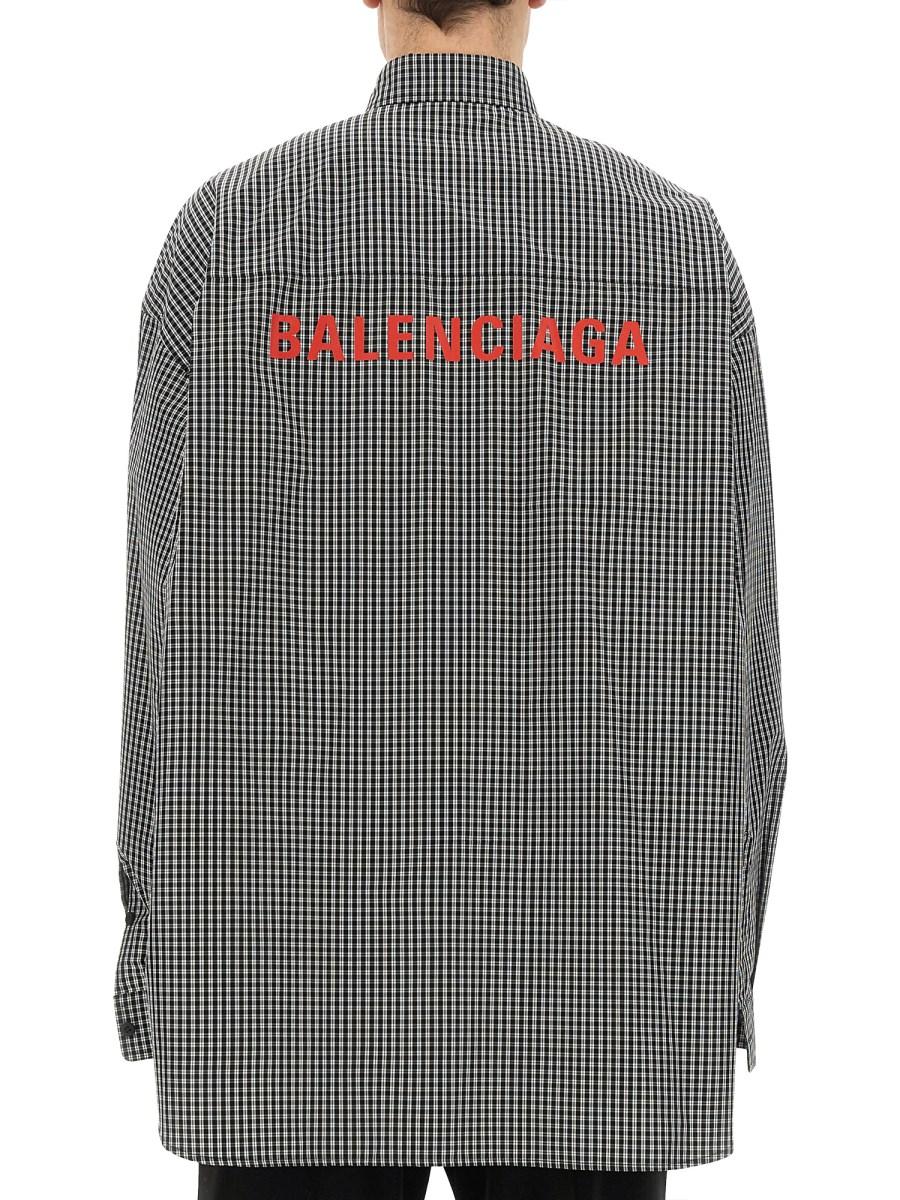 BALENCIAGA CAMICIA OVERSIZE FIT IN POPELINE DI COTONE