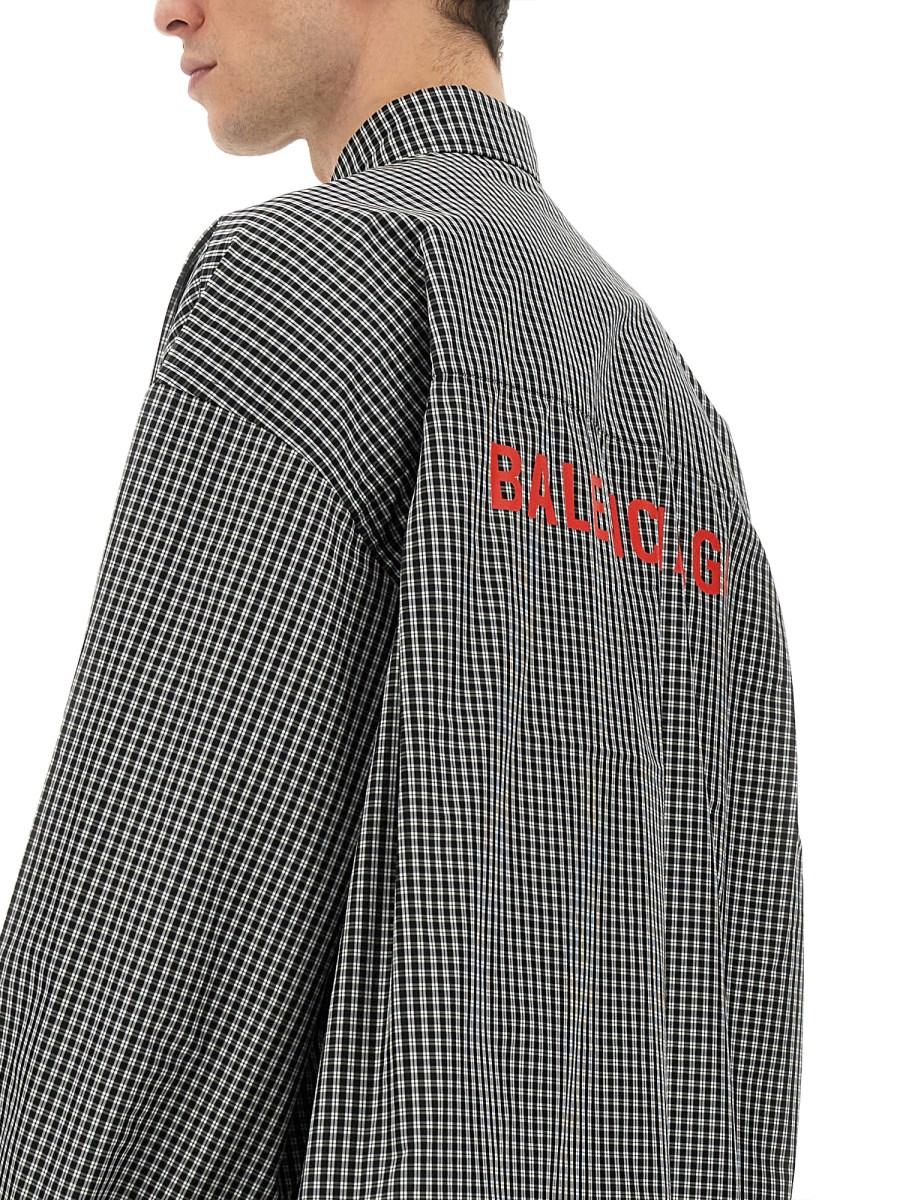 BALENCIAGA CAMICIA OVERSIZE FIT IN POPELINE DI COTONE