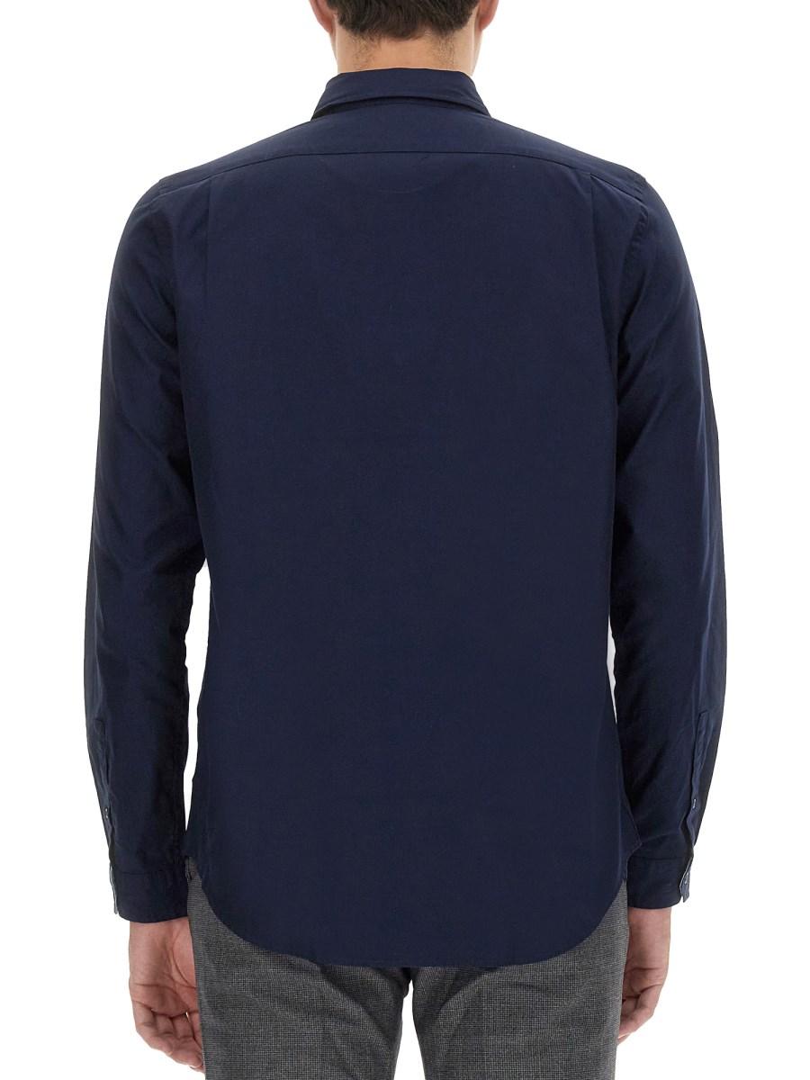 PS BY PAUL SMITH CAMICIA REGULAR FIT IN COTONE CON PATCH ZEBRA