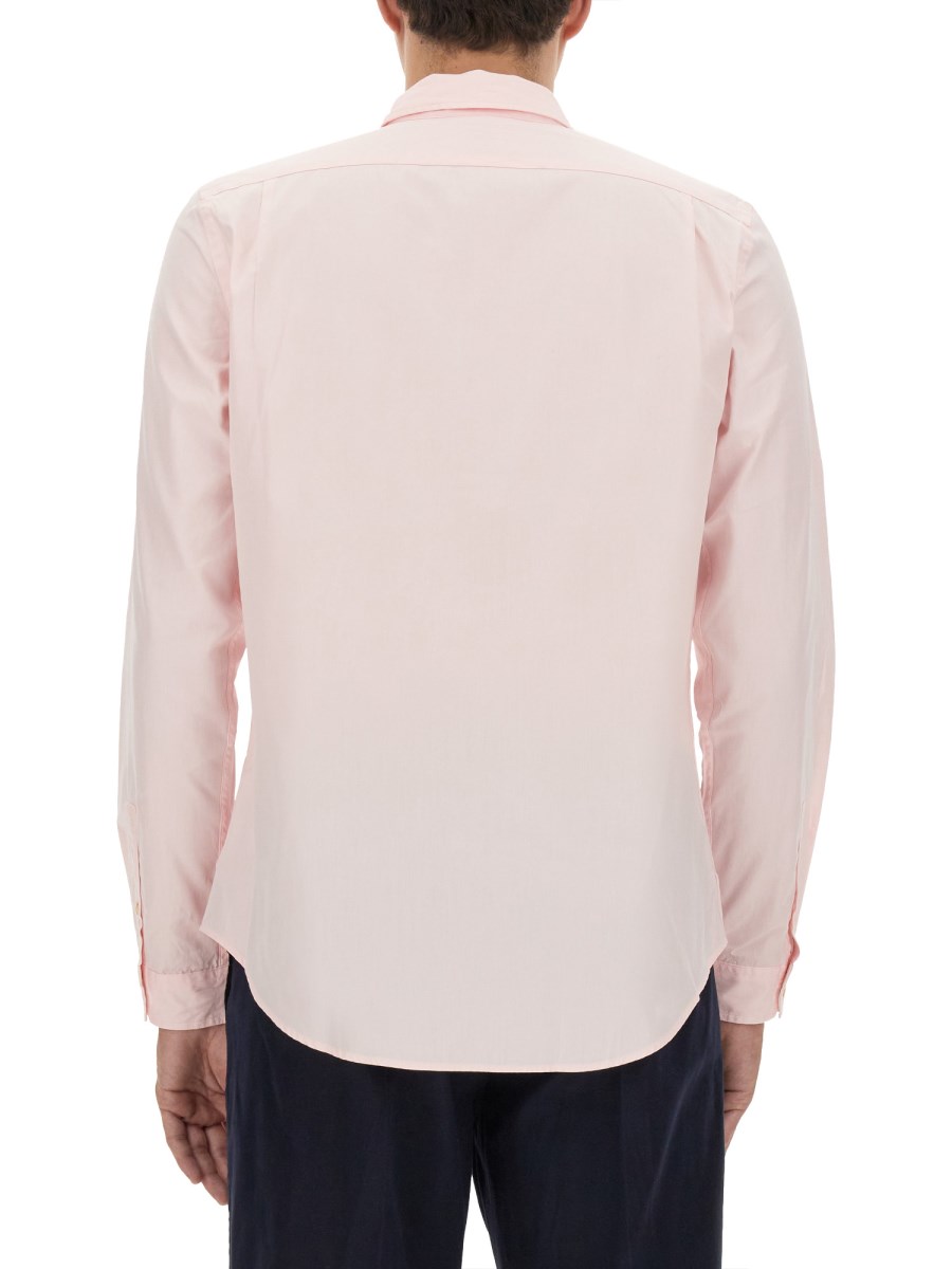 PS BY PAUL SMITH CAMICIA REGULAR FIT IN COTONE CON PATCH ZEBRA