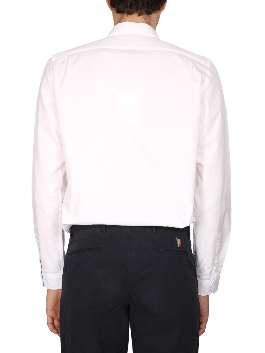 PS BY PAUL SMITH CAMICIA REGULAR FIT IN COTONE CON RICAMO ZEBRA