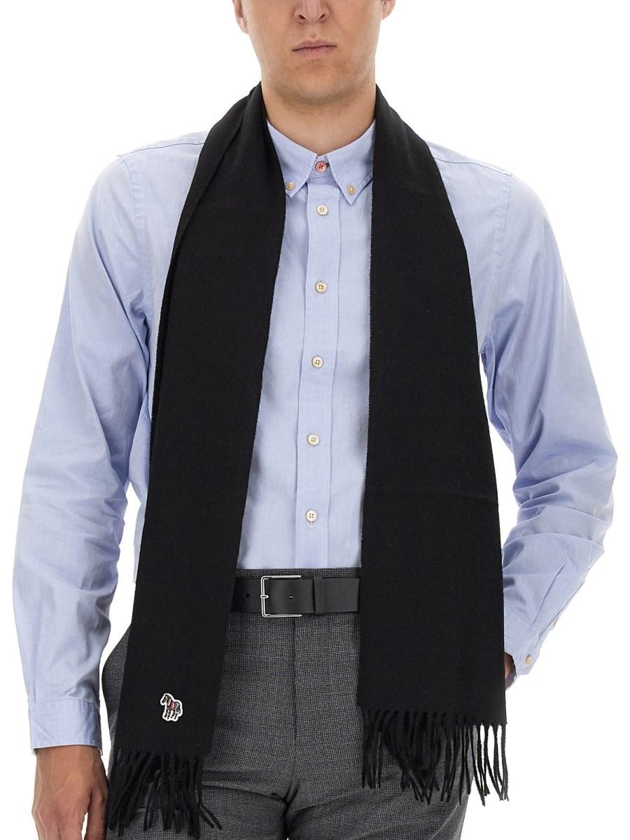 PS BY PAUL SMITH CAMICIA REGULAR FIT IN PIQUE DI COTONE CON PATCH ZEBRA