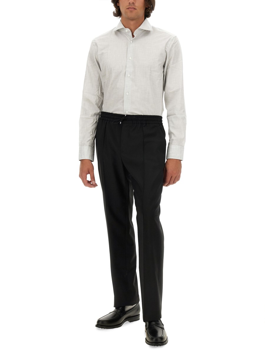 BOSS CAMEL CAMICIA REGULAR FIT IN POPELINE DI COTONE