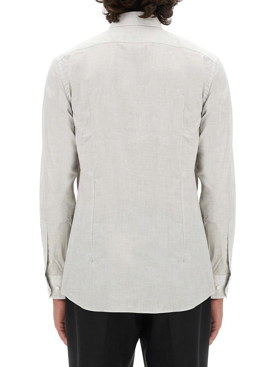 BOSS CAMEL CAMICIA REGULAR FIT IN POPELINE DI COTONE
