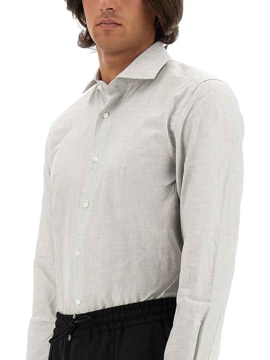 BOSS CAMEL CAMICIA REGULAR FIT IN POPELINE DI COTONE