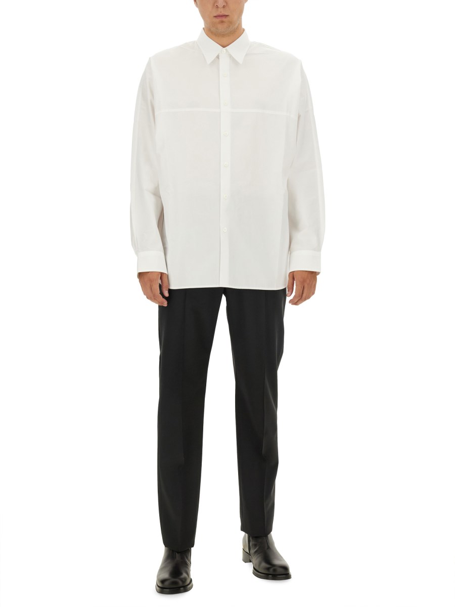DRIES VAN NOTEN CAMICIA REGULAR FIT IN POPELINE DI COTONE