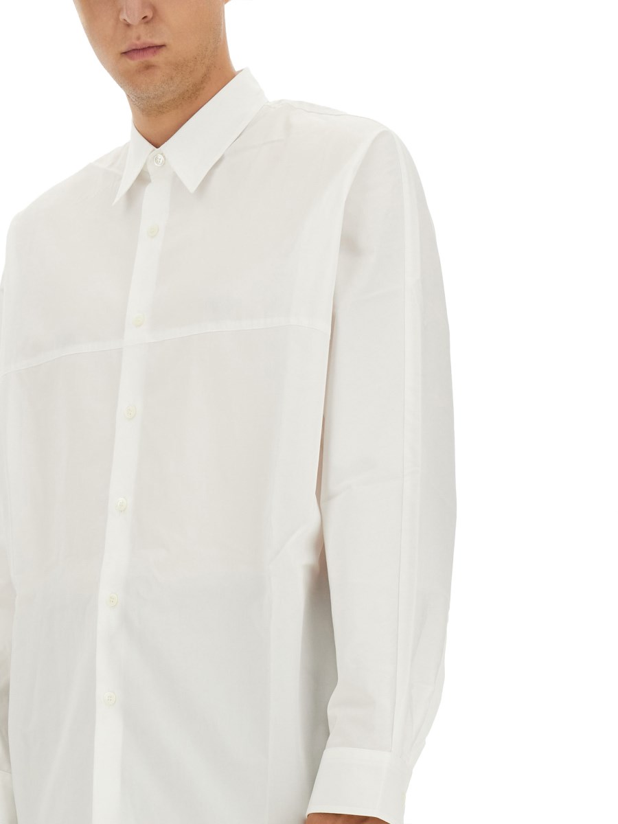 DRIES VAN NOTEN CAMICIA REGULAR FIT IN POPELINE DI COTONE